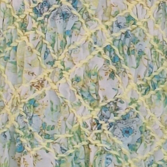 Free People Shea Floral Mini Dress with Pockets Green L 12-14 - Picture 8 of 16